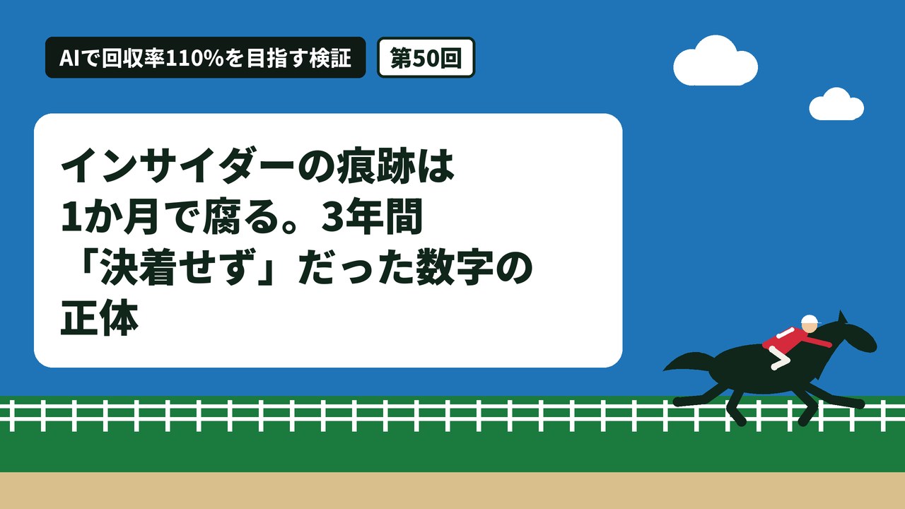 インサイダーの痕跡は1か月で腐る。3年間「決着せず」だった数字の正体