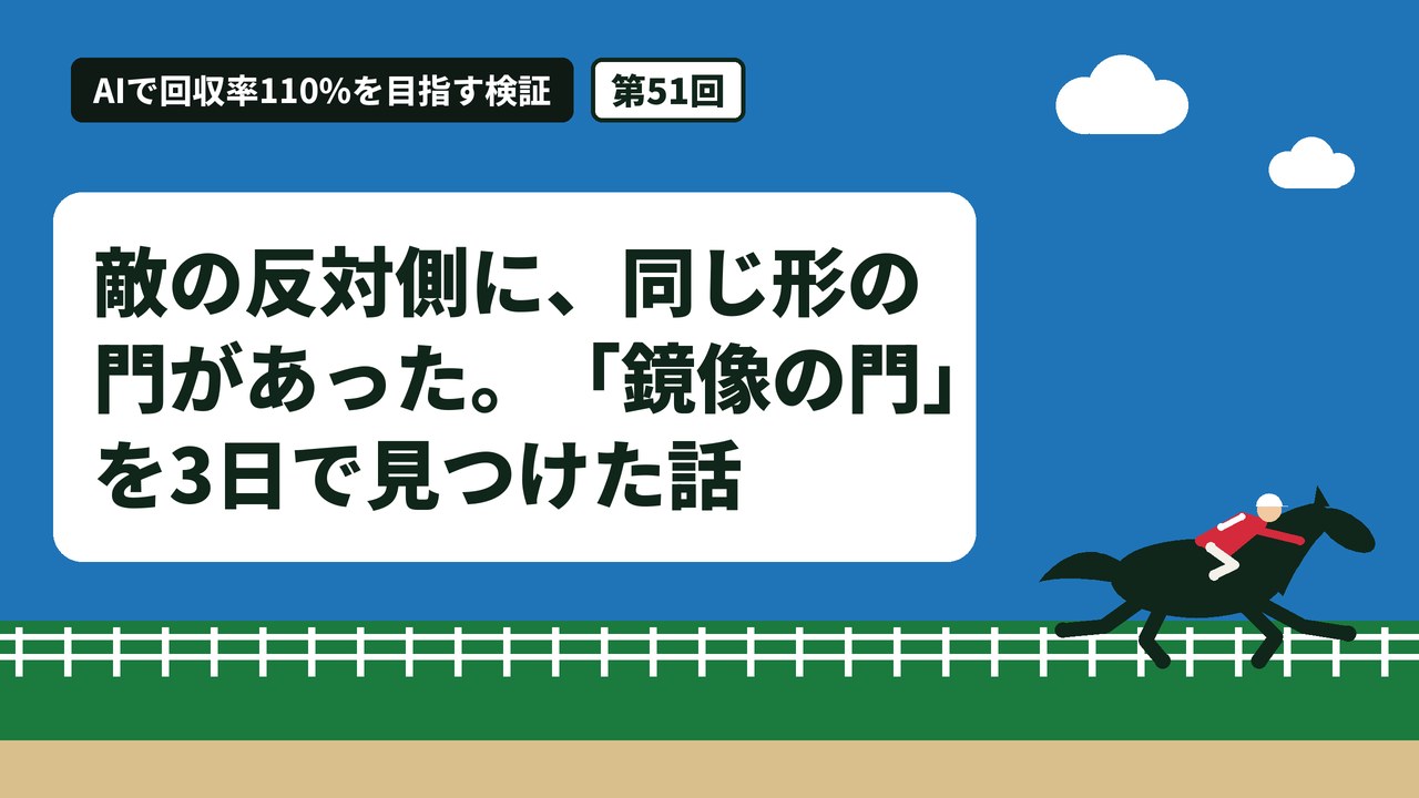 敵の反対側に、同じ形の門があった。「鏡像の門」を3日で見つけた話