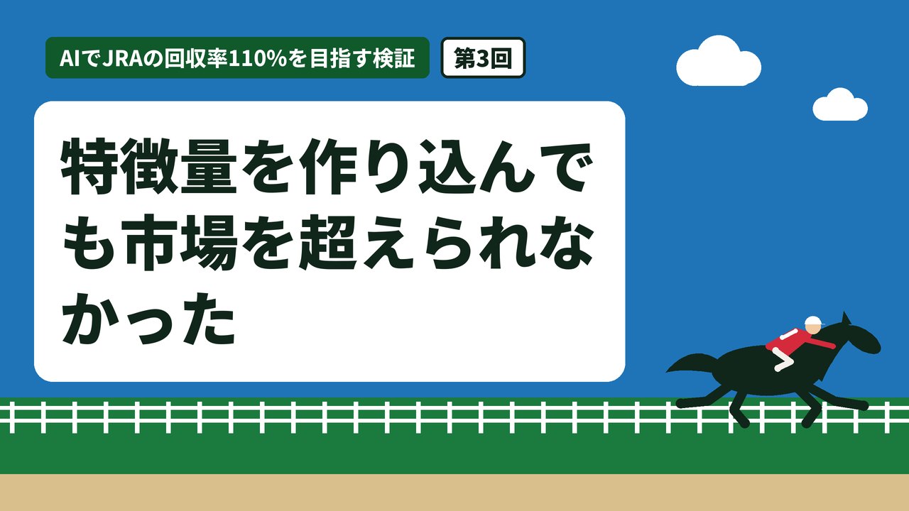 特徴量を作り込んでも市場を超えられなかった