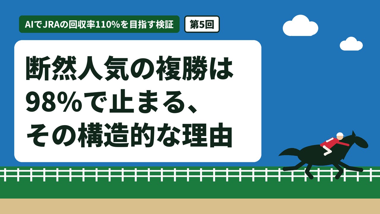 断然人気の複勝は98%で止まる、その構造的な理由