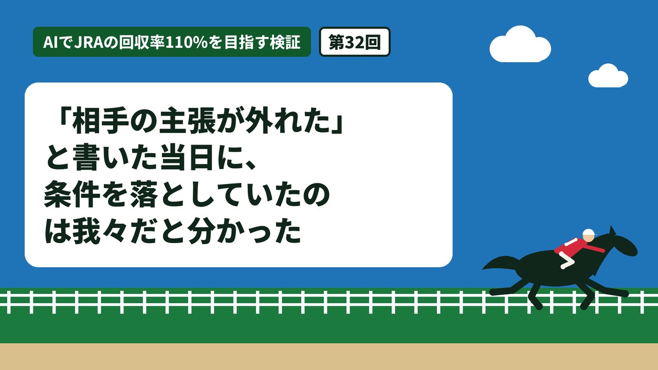 「相手の主張が外れた」と書いた当日に、条件を落としていたのは我々だと分かった